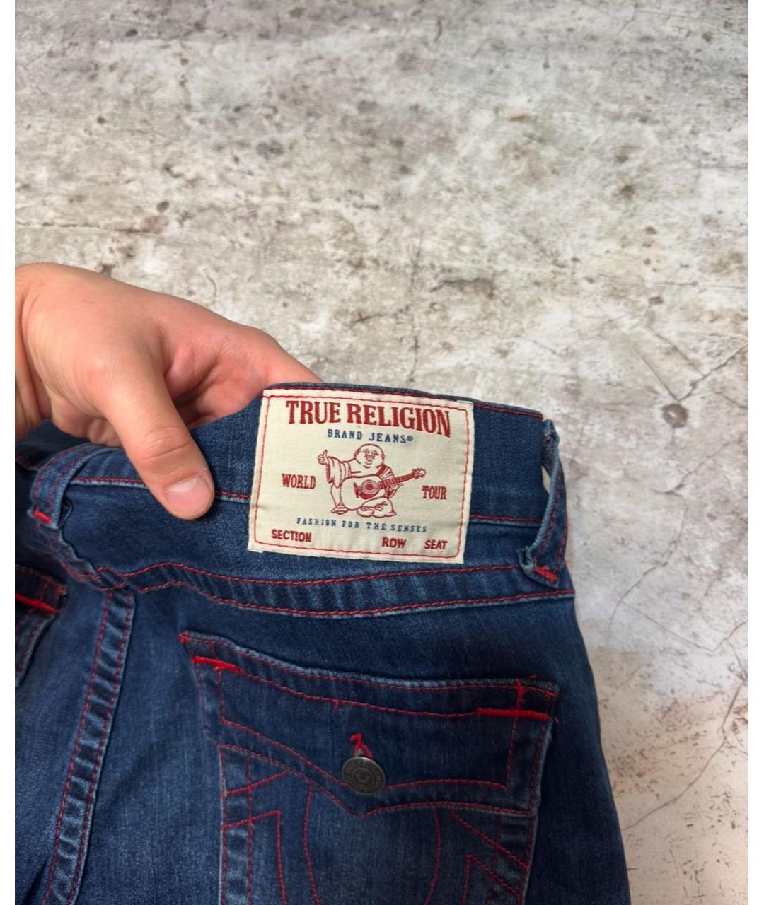 TRUE RELIGION Синие джинсы скинни, фото 5