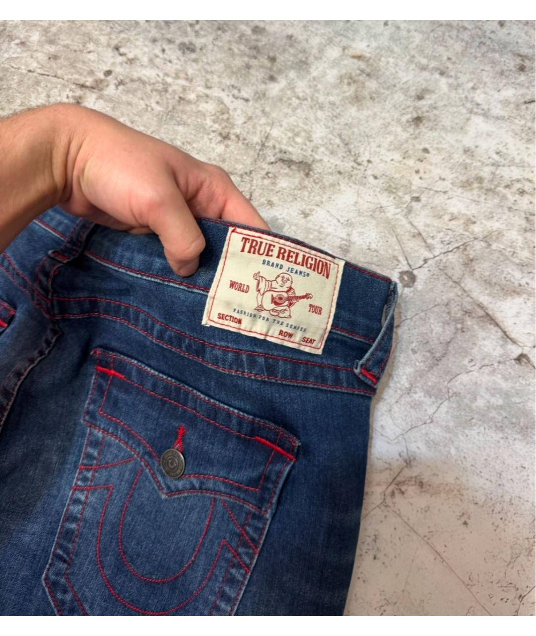 TRUE RELIGION Синие джинсы скинни, фото 4