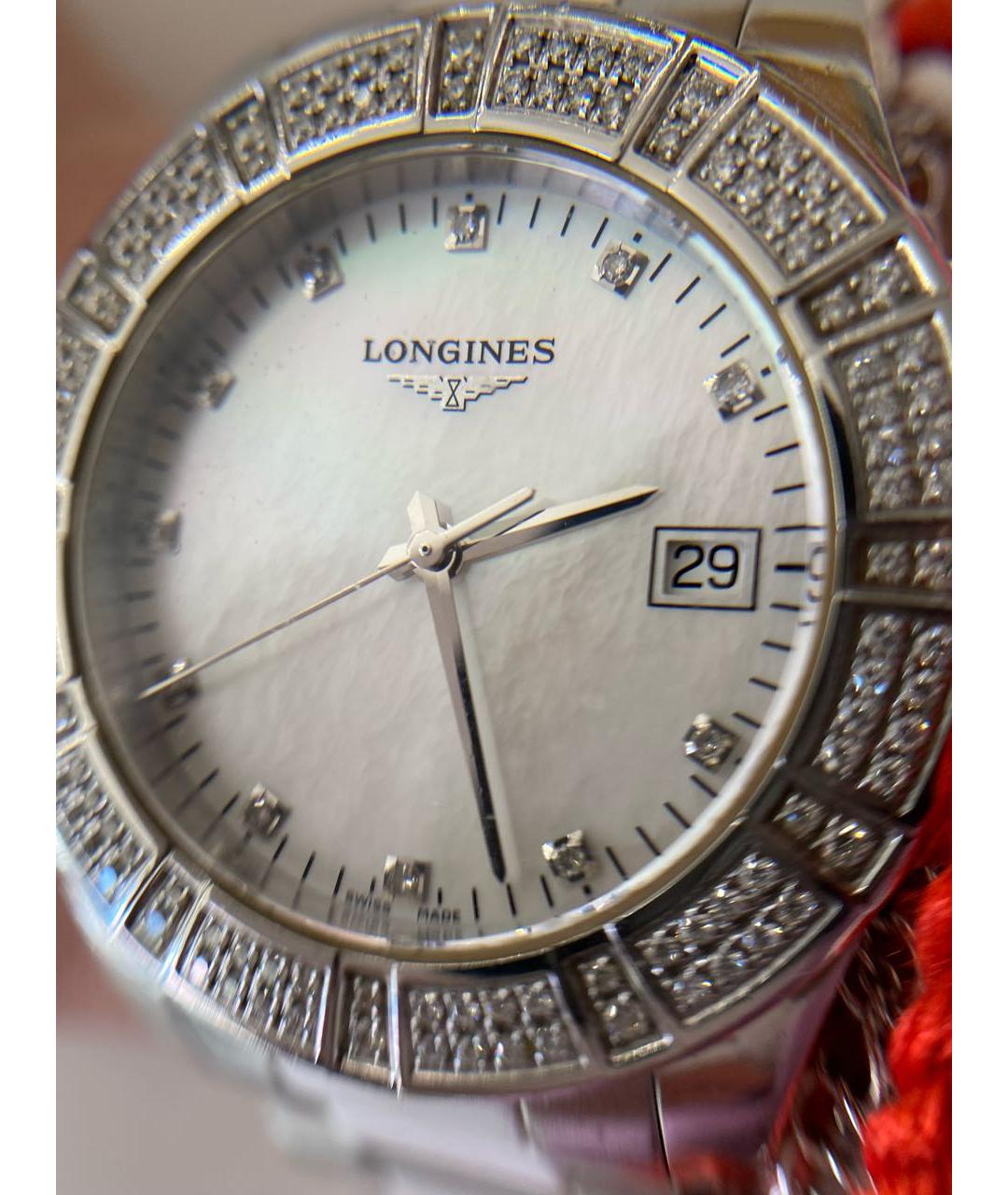 LONGINES Серебряные керамические часы, фото 7