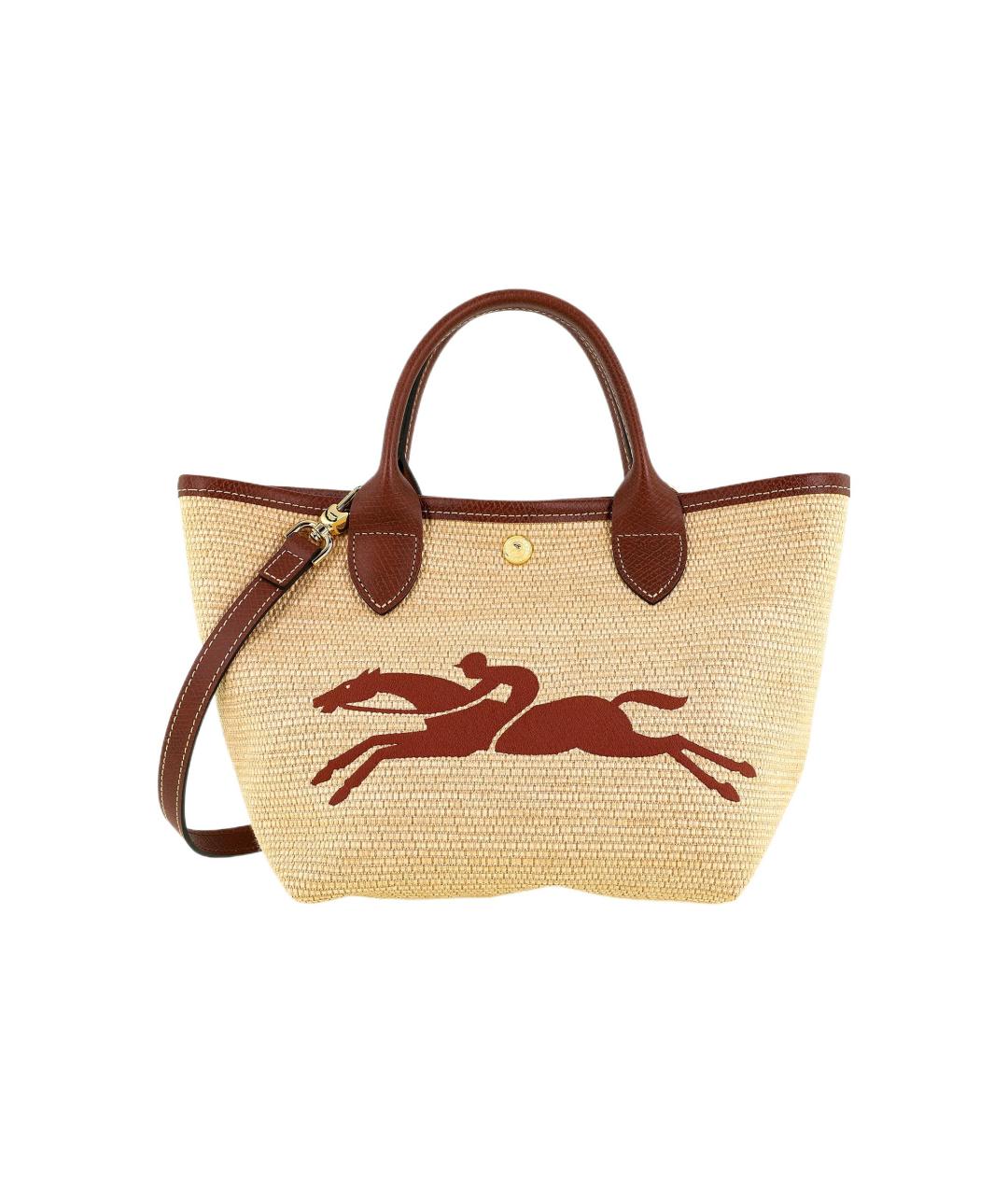 LONGCHAMP Коричневая пелетеная сумка через плечо, фото 1