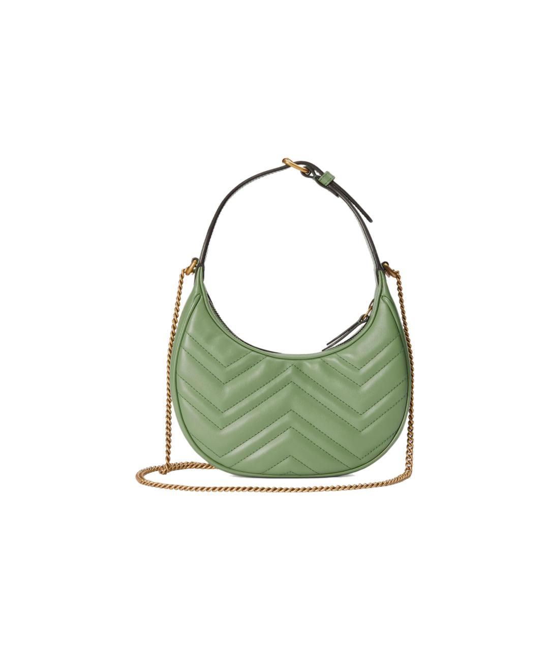 GUCCI Зеленая кожаная сумка через плечо, фото 4