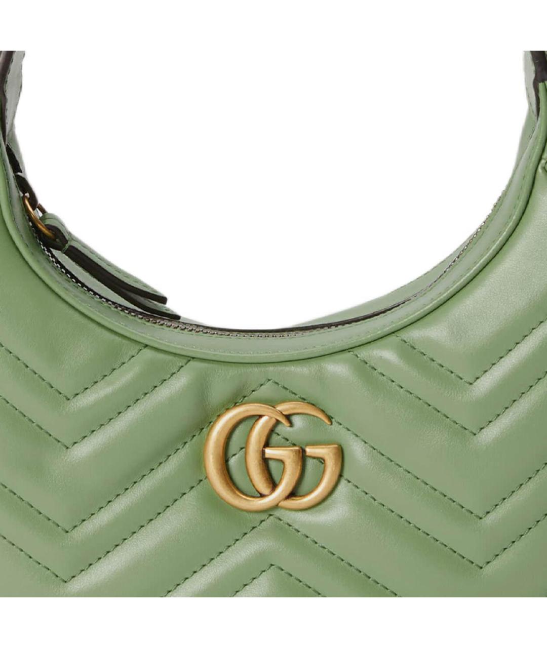 GUCCI Зеленая кожаная сумка через плечо, фото 9