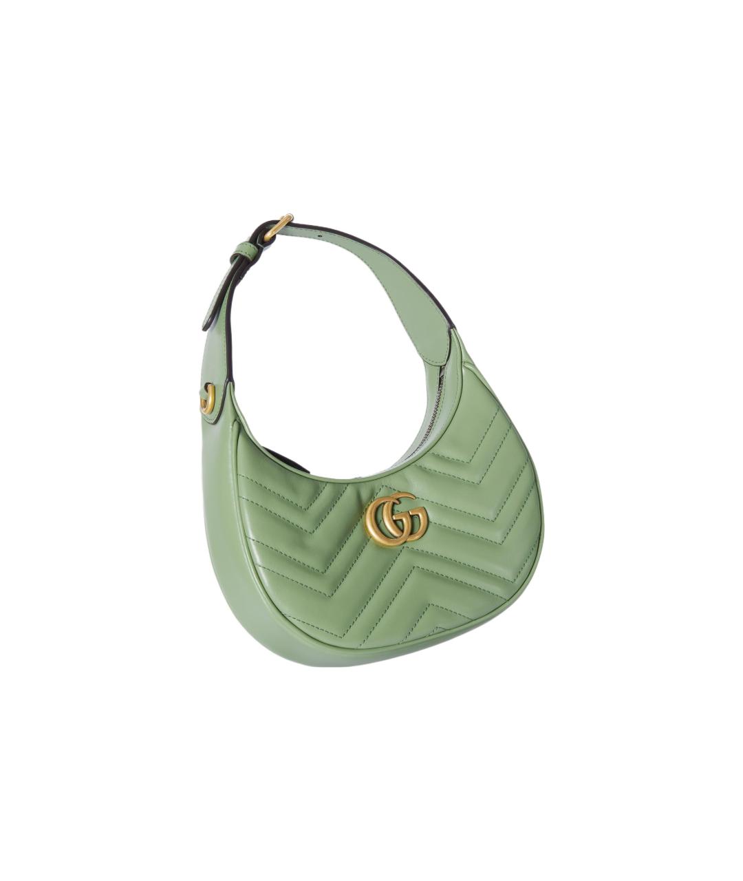 GUCCI Зеленая кожаная сумка через плечо, фото 3