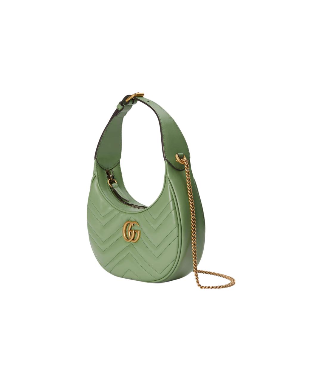 GUCCI Зеленая кожаная сумка через плечо, фото 2