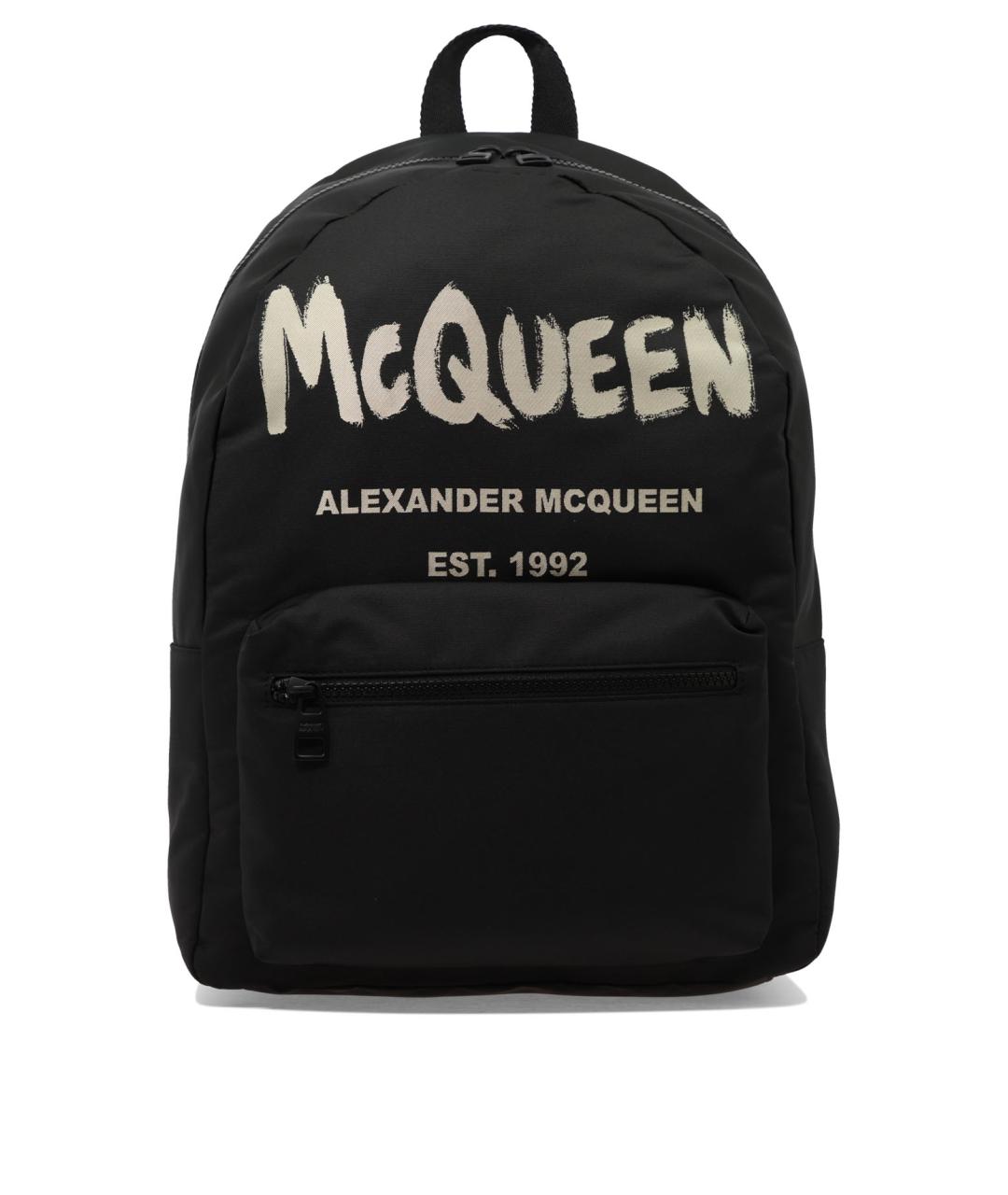 ALEXANDER MCQUEEN Черный синтетический рюкзак, фото 1