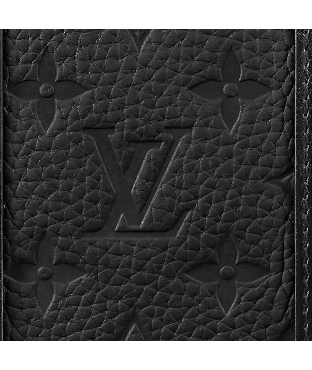 LOUIS VUITTON Черная кожаная сумка на плечо, фото 5