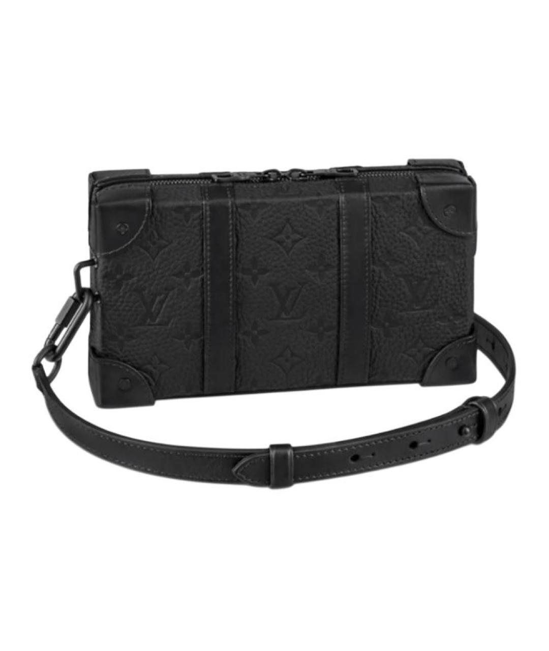 LOUIS VUITTON Черная кожаная сумка на плечо, фото 2