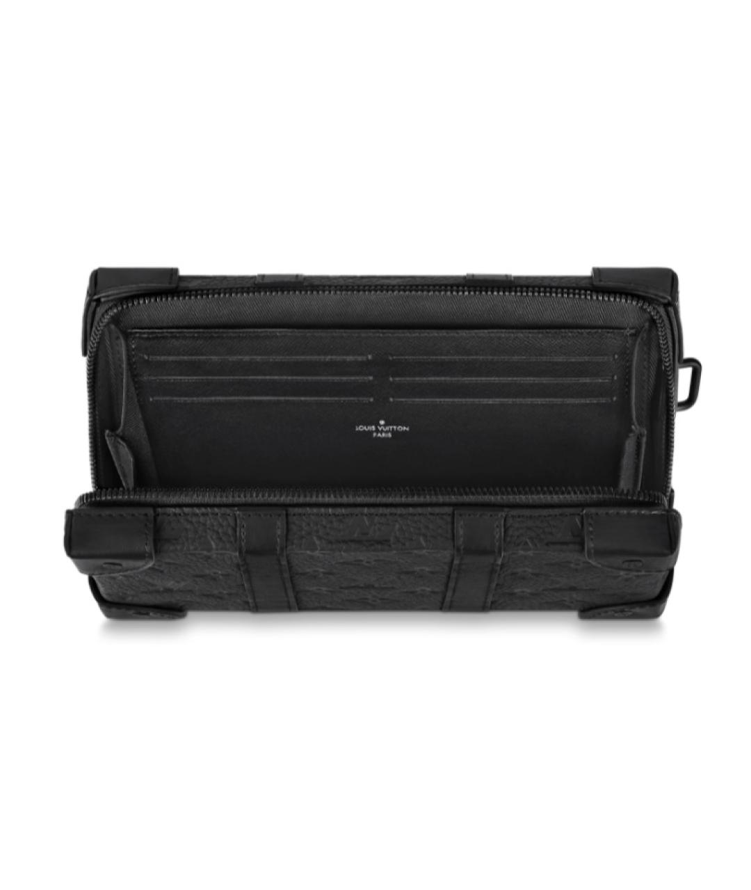 LOUIS VUITTON Черная кожаная сумка на плечо, фото 4