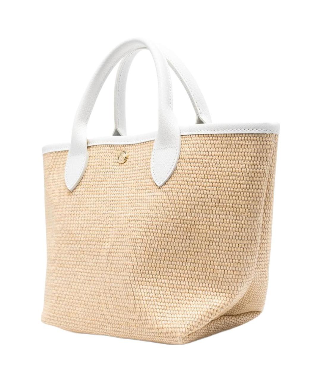 LONGCHAMP Белая тканевая сумка через плечо, фото 3