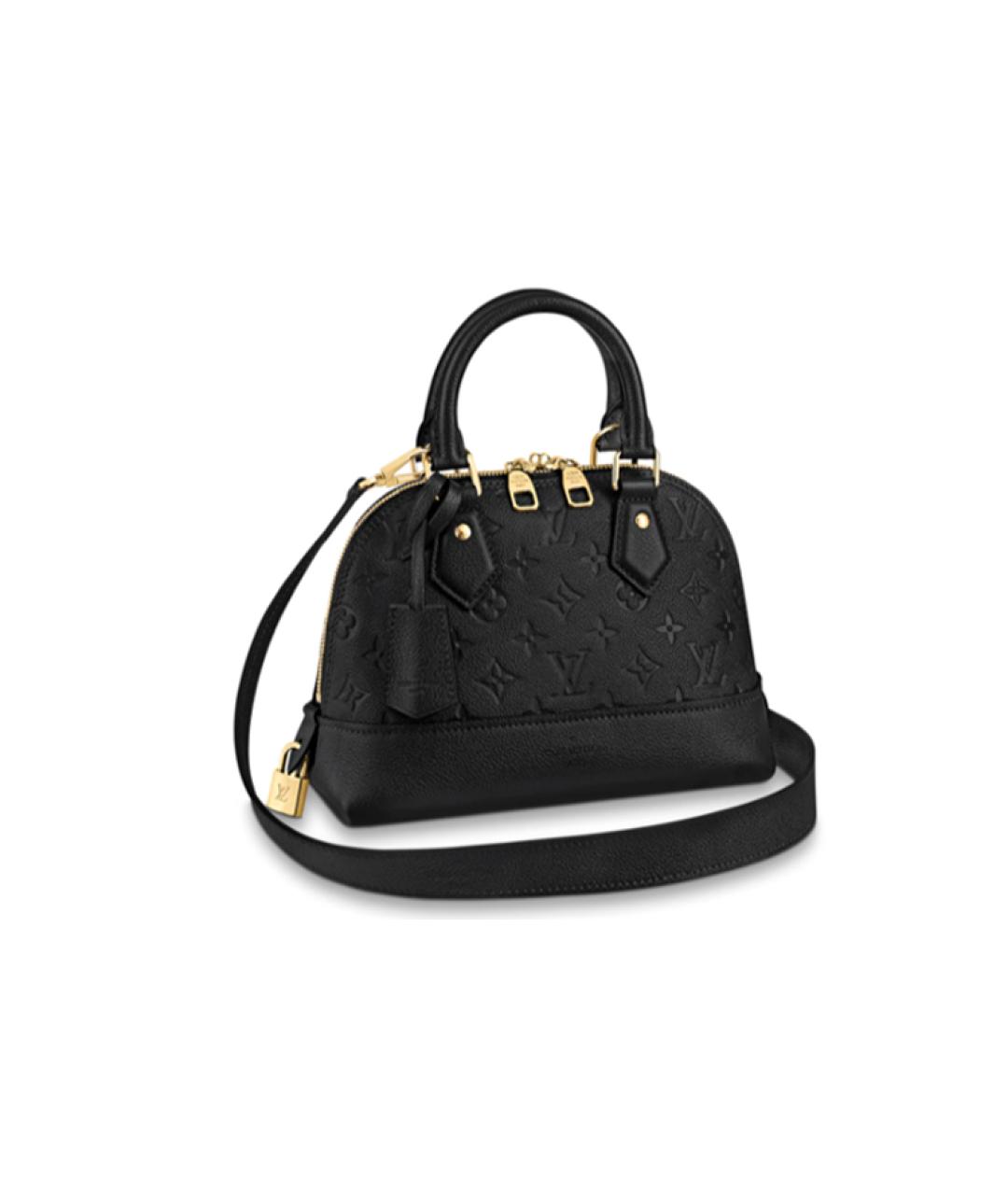 LOUIS VUITTON Черная кожаная сумка через плечо, фото 3