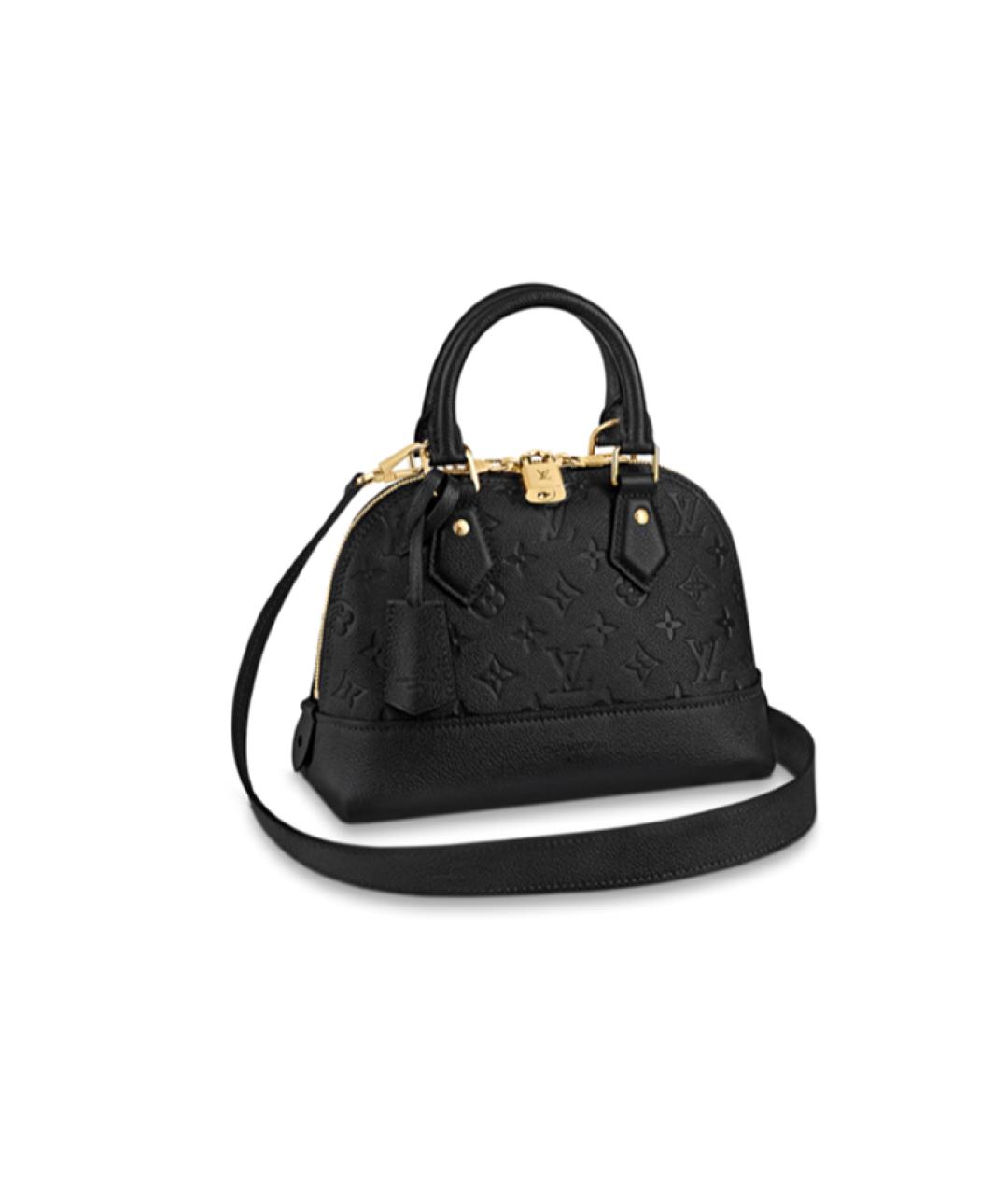 LOUIS VUITTON Черная кожаная сумка через плечо, фото 4