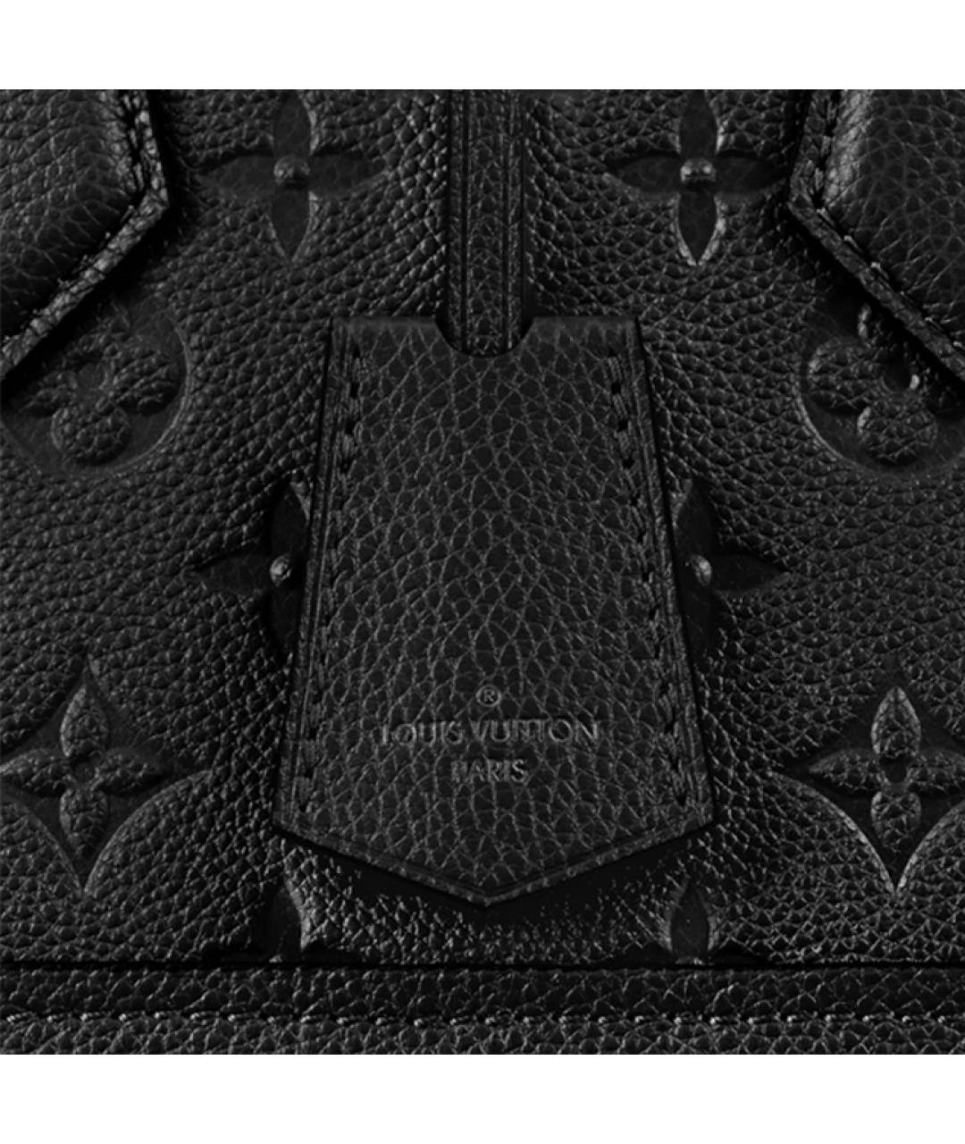LOUIS VUITTON Черная кожаная сумка через плечо, фото 6