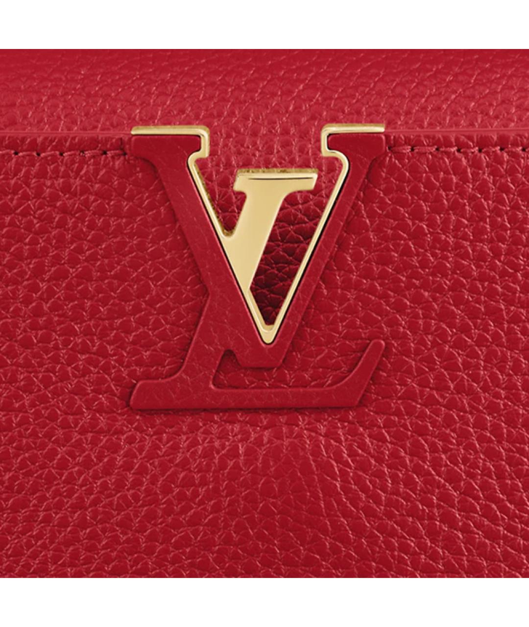 LOUIS VUITTON Красная кожаная сумка через плечо, фото 5