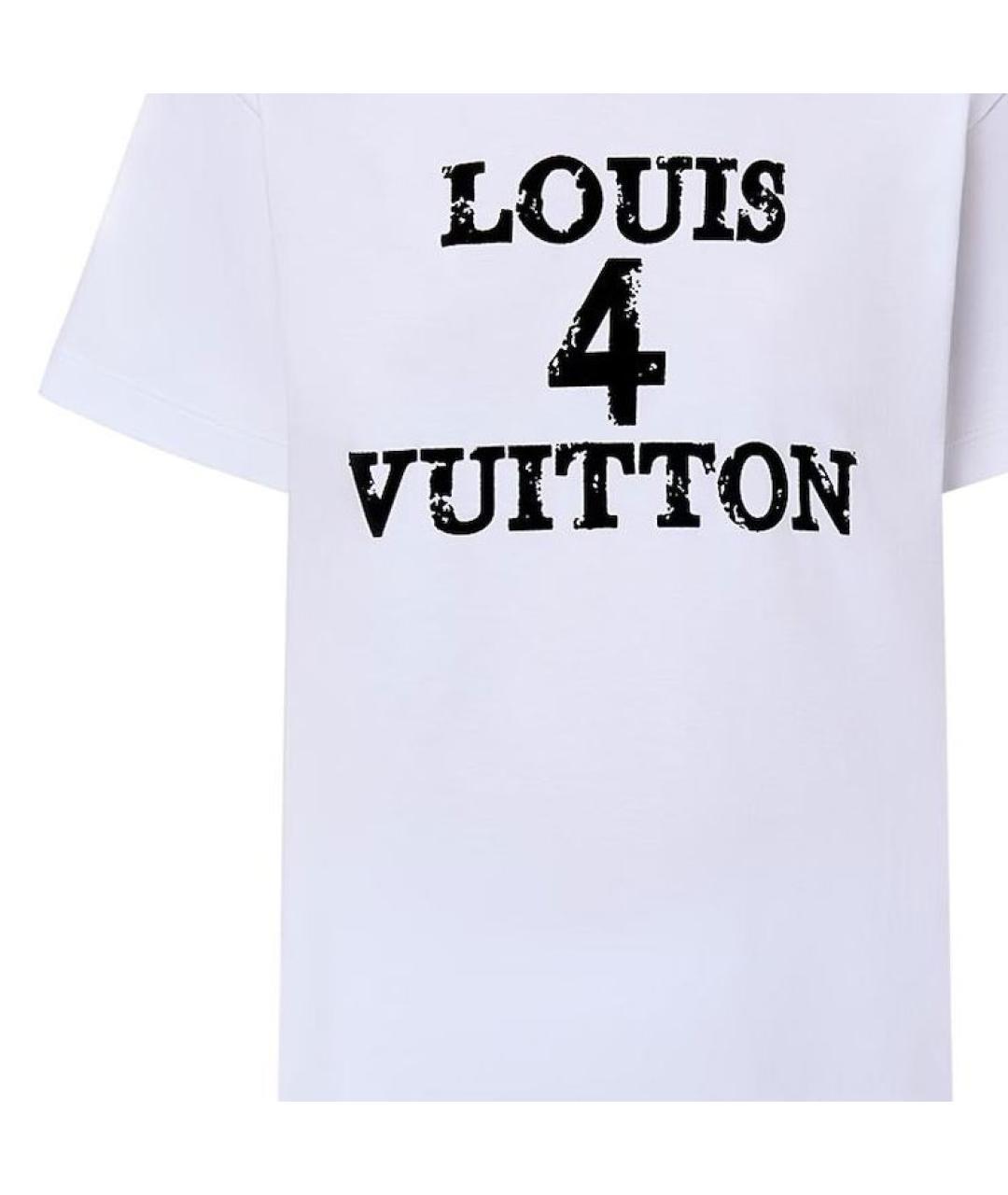 LOUIS VUITTON Белая хлопковая футболка, фото 6