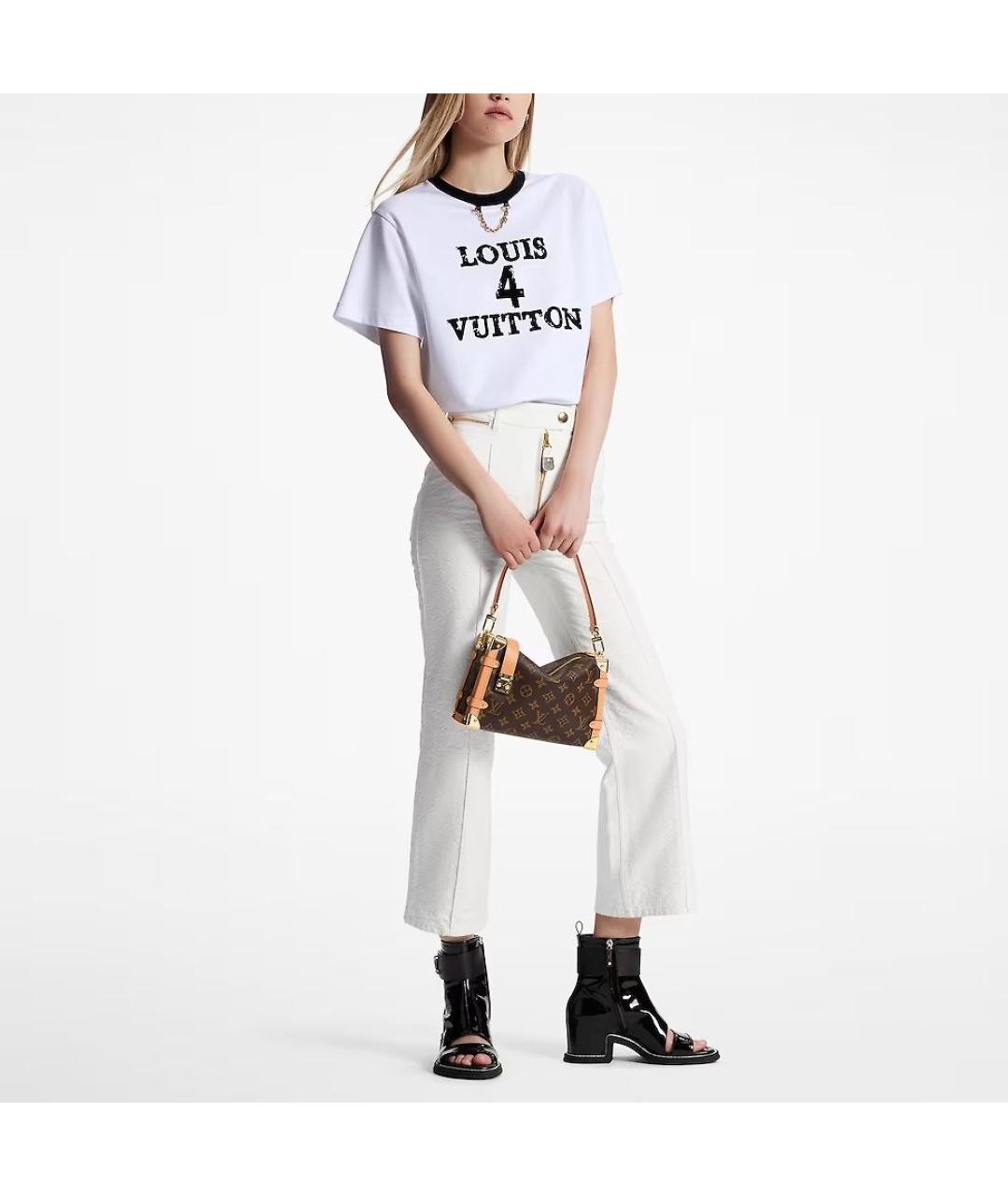 LOUIS VUITTON Белая хлопковая футболка, фото 4