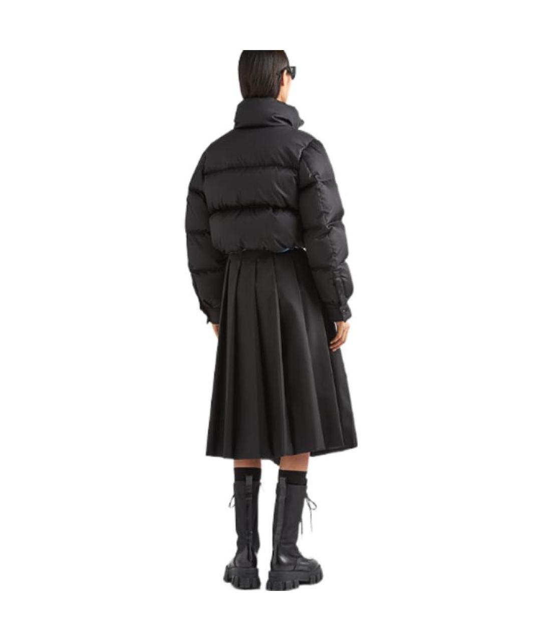 PRADA Черный полиамидовый пуховик, фото 3