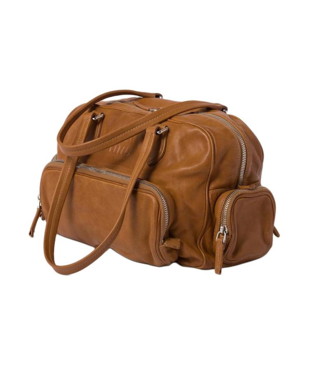 MIU MIU Коричневая кожаная сумка через плечо, фото 2