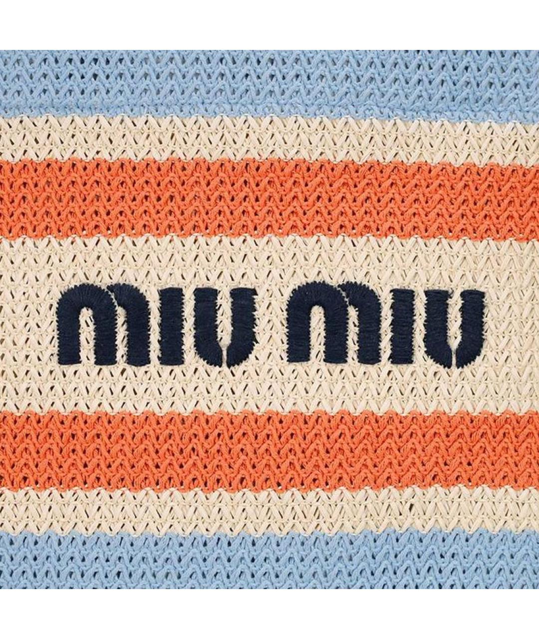 MIU MIU Голубая сумка через плечо, фото 5