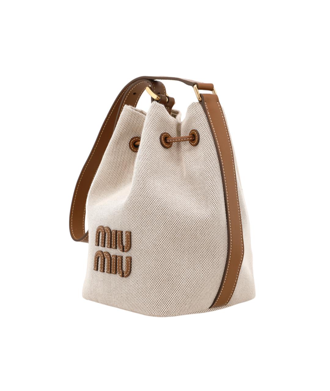 MIU MIU Бежевая сумка через плечо, фото 4