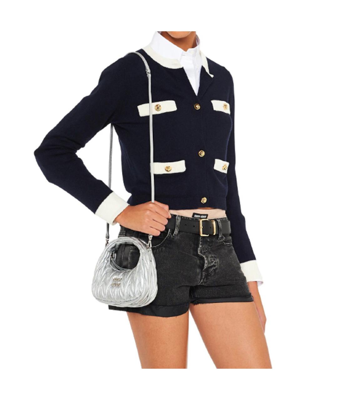 MIU MIU Серебряная сумка через плечо, фото 6