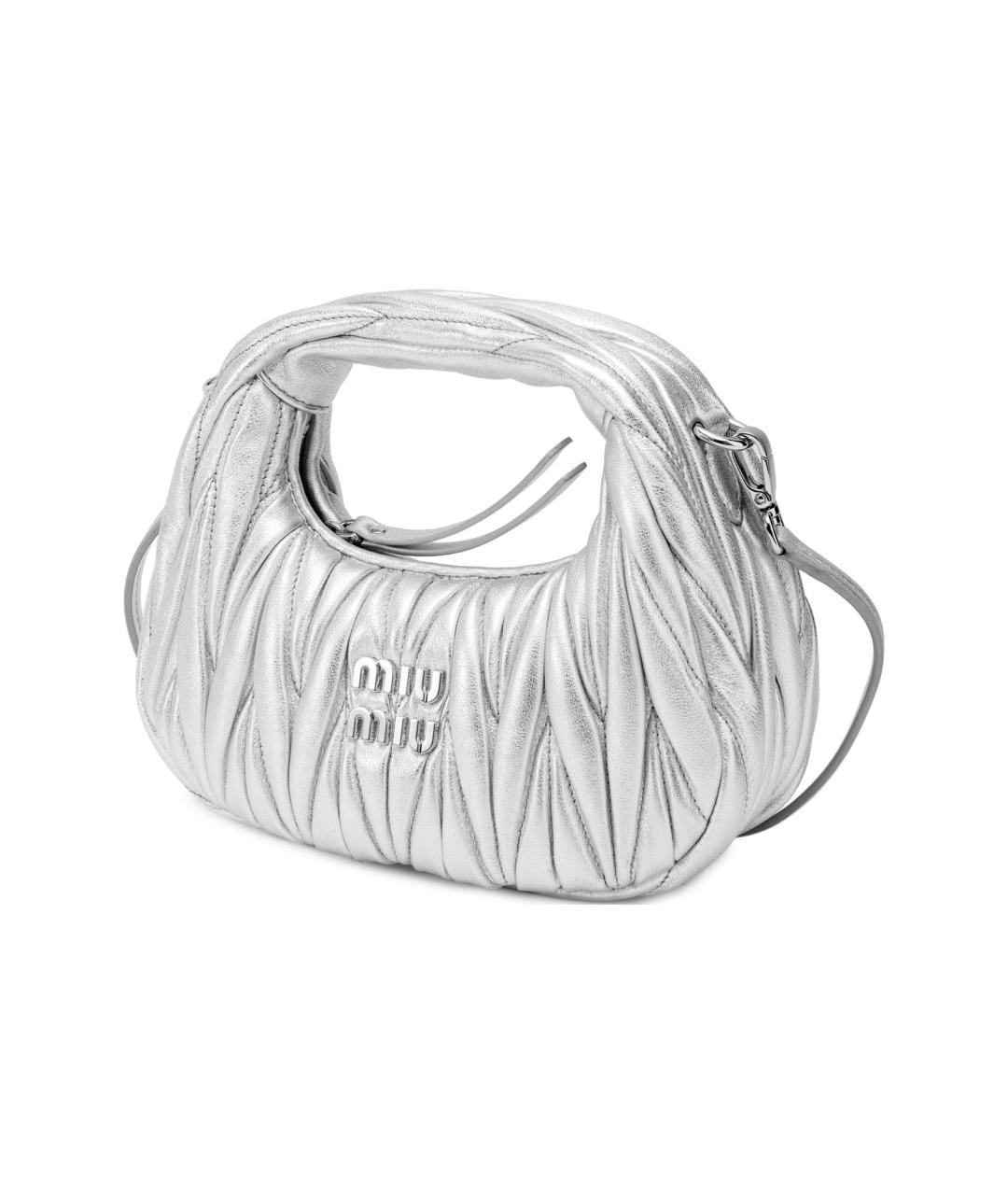 MIU MIU Серебряная сумка через плечо, фото 2