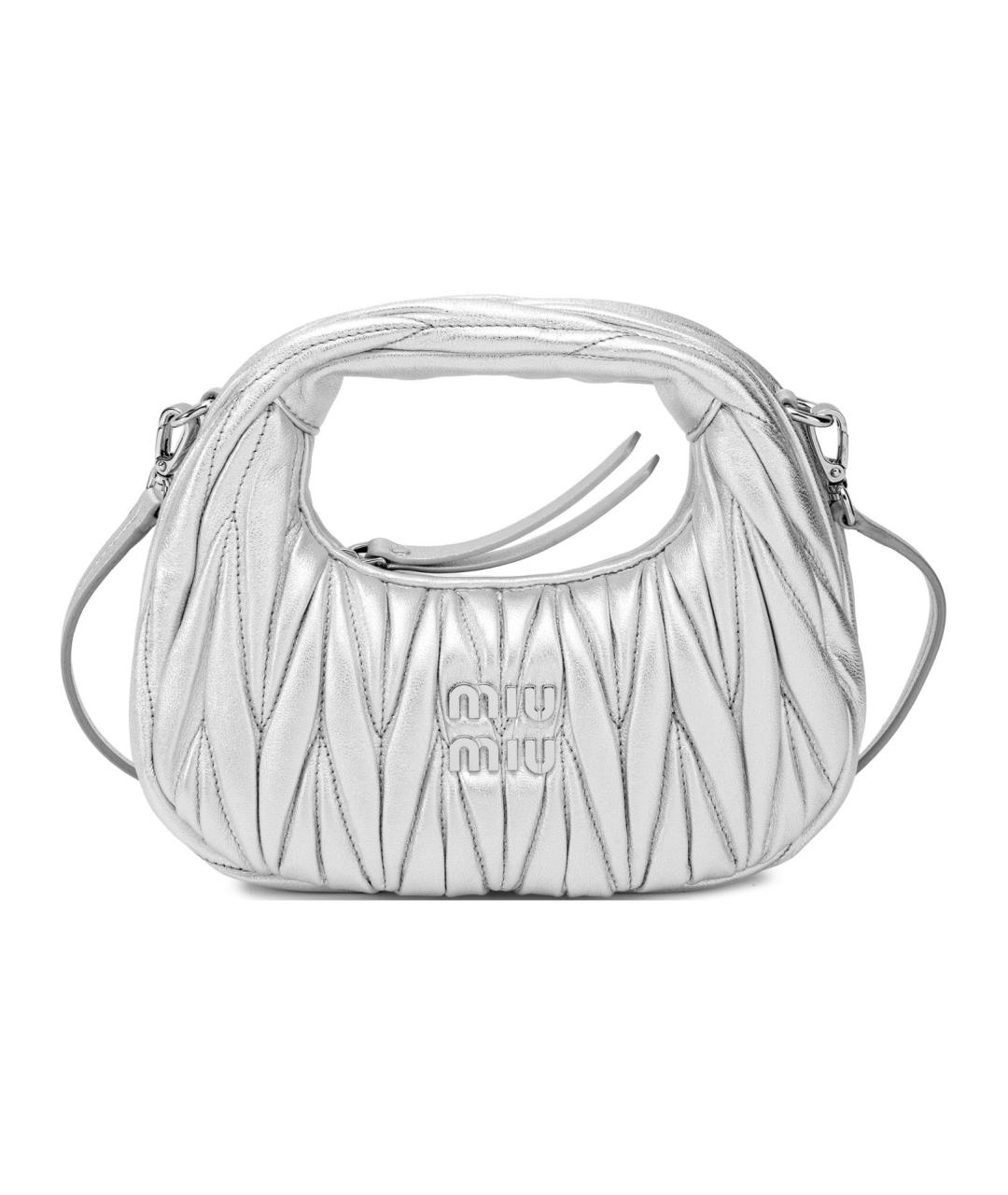 MIU MIU Серебряная сумка через плечо, фото 1