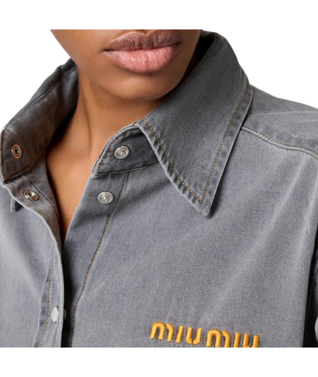 MIU MIU Серая рубашка, фото 5