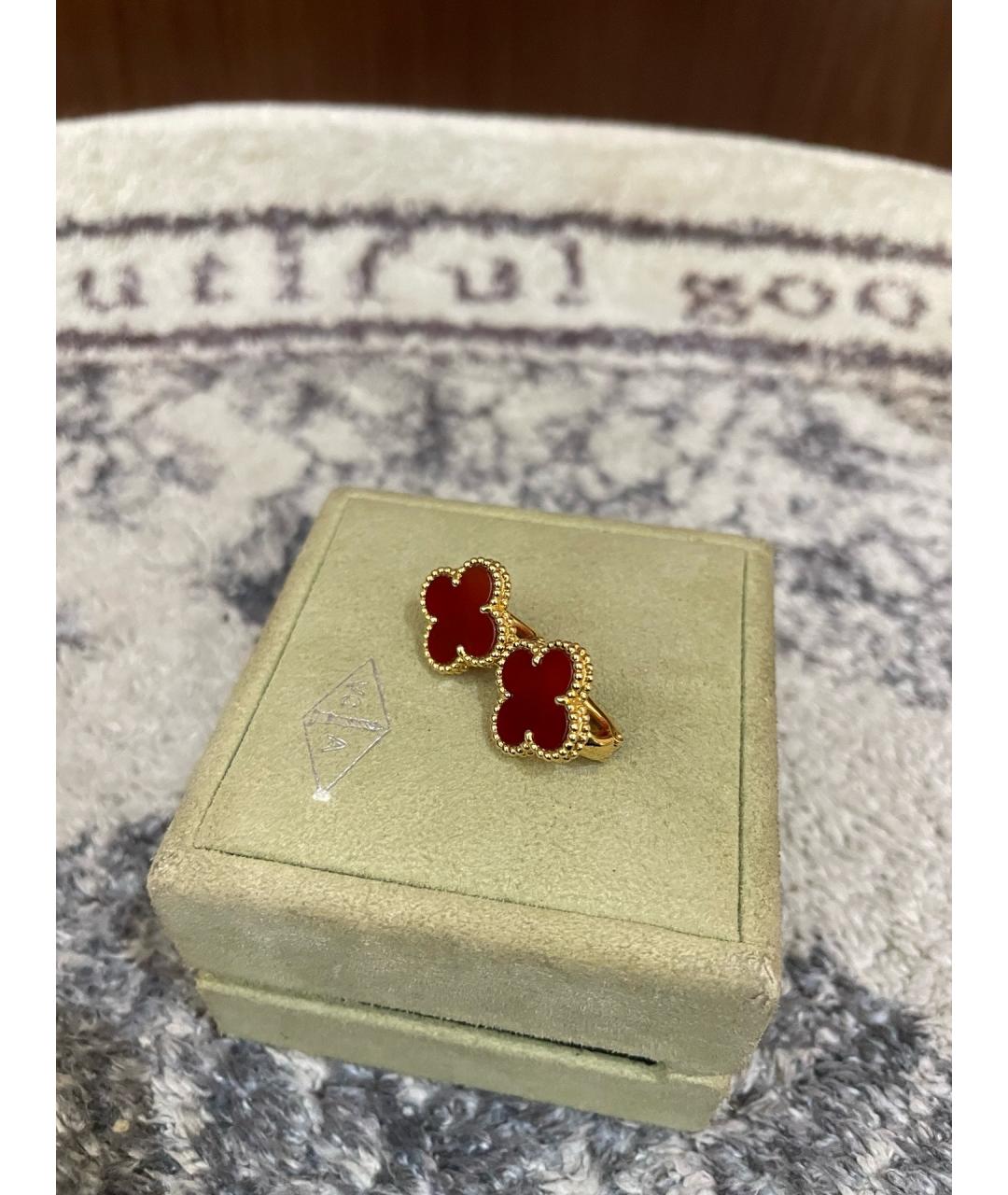 VAN CLEEF & ARPELS Красные серьги из розового золота, фото 4