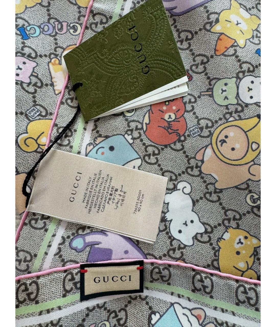 GUCCI Мульти шелковый платок, фото 3