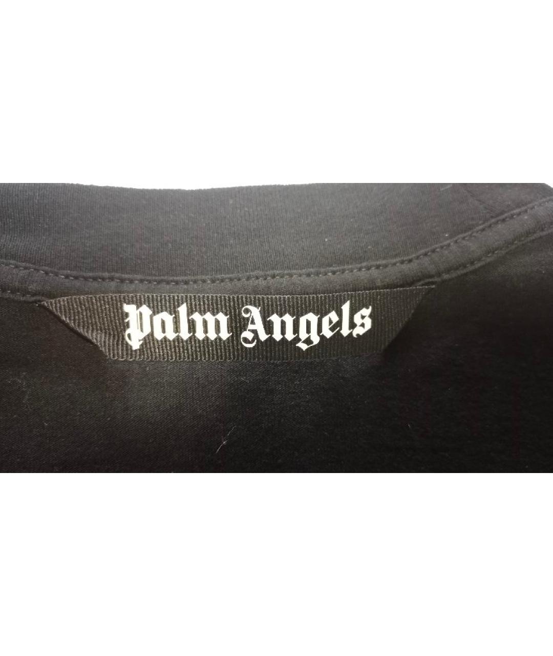 PALM ANGELS Черная хлопковая футболка, фото 6