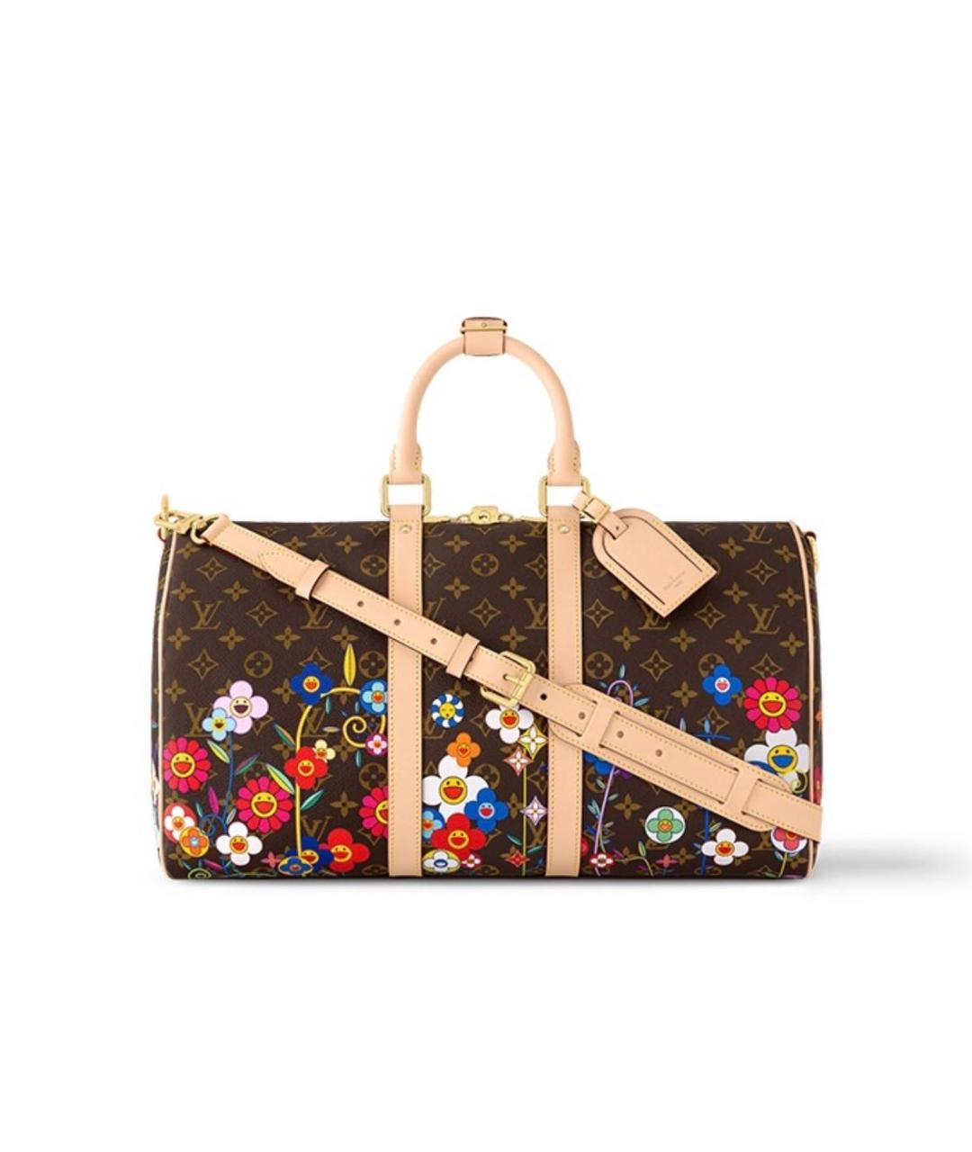 LOUIS VUITTON Коричневая кожаная дорожная/спортивная сумка, фото 5