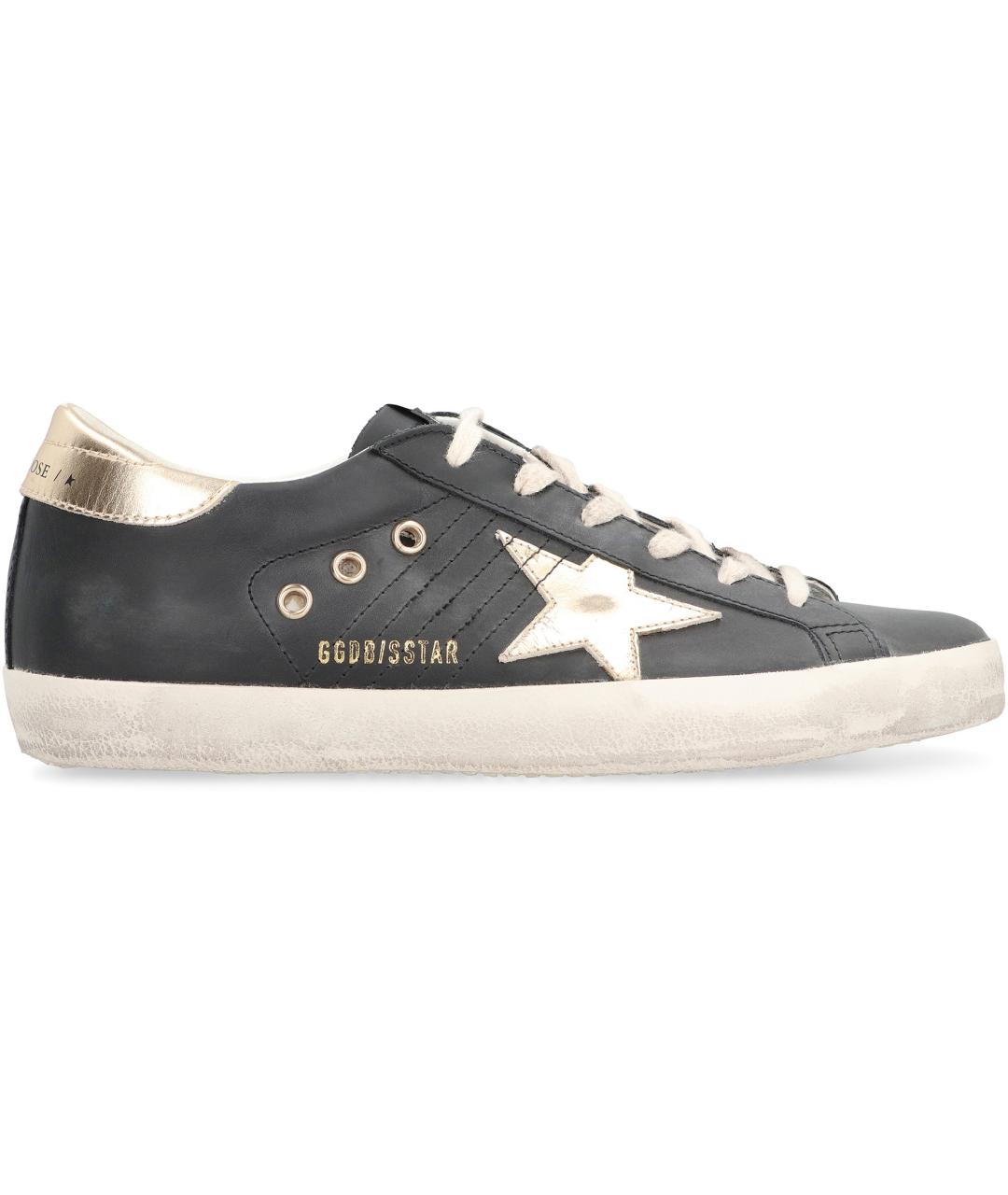 GOLDEN GOOSE DELUXE BRAND Черные кожаные кеды, фото 2