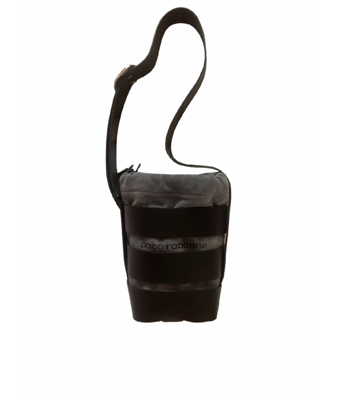 PACO RABANNE Черная кожаная сумка тоут, фото 1
