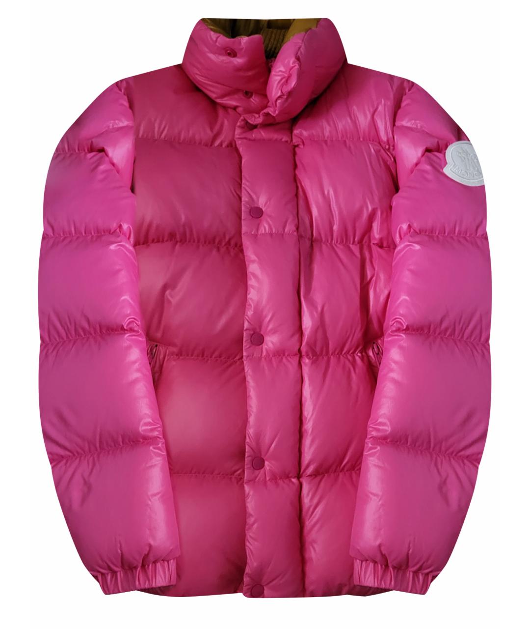 MONCLER Розовая синтетическая куртка, фото 1