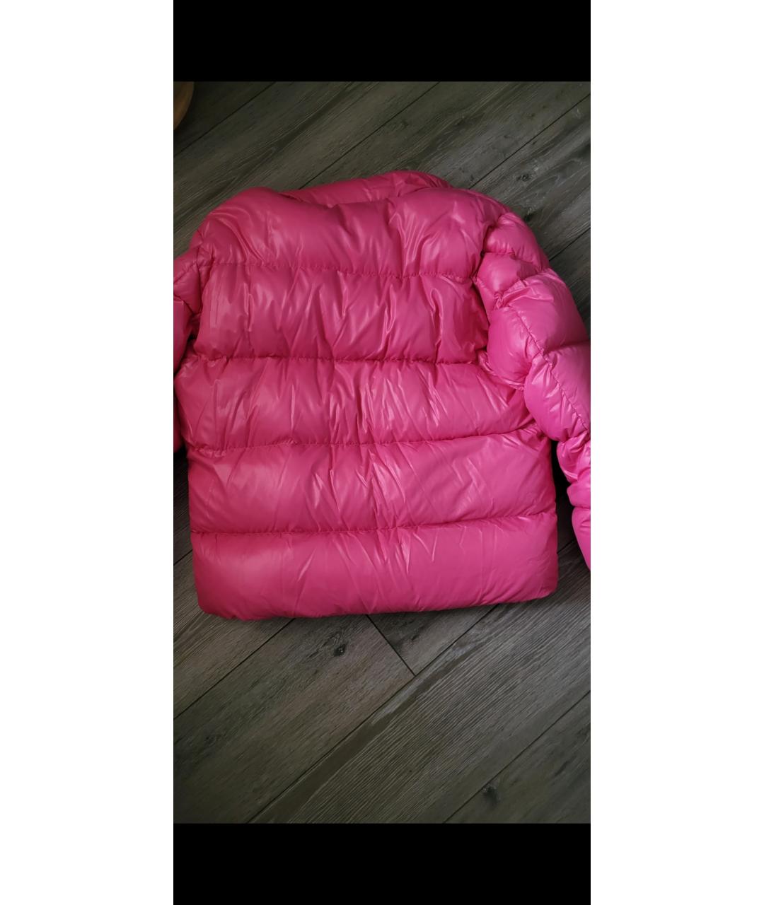 MONCLER Розовая синтетическая куртка, фото 2