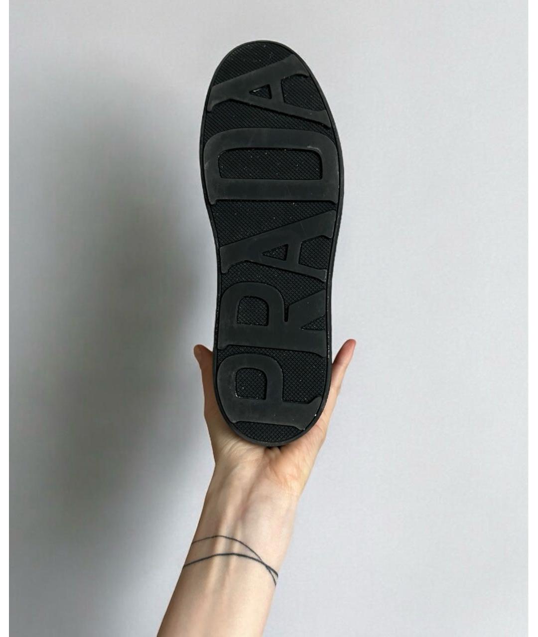 PRADA Черные замшевые ботинки, фото 7