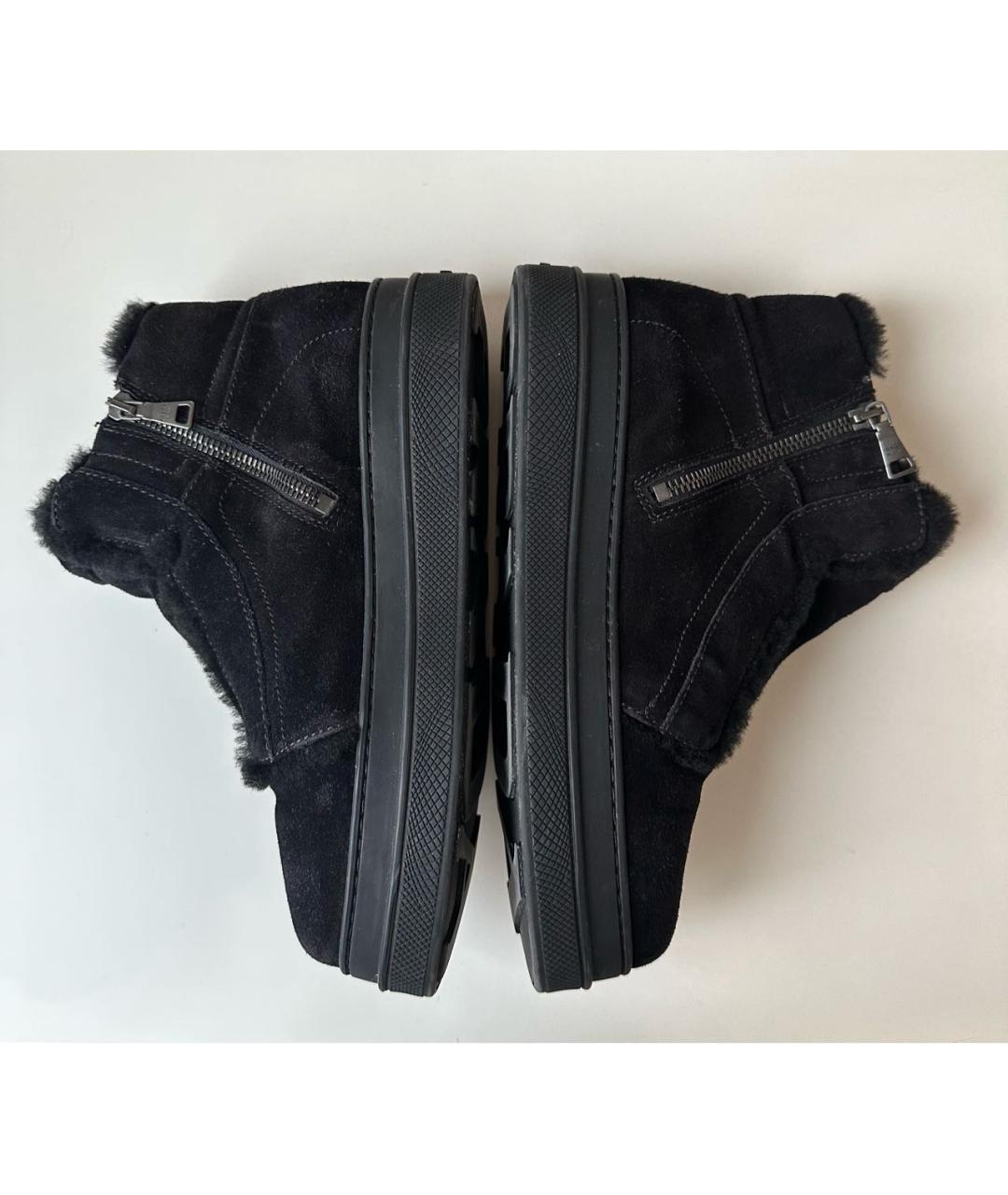 PRADA Черные замшевые ботинки, фото 3