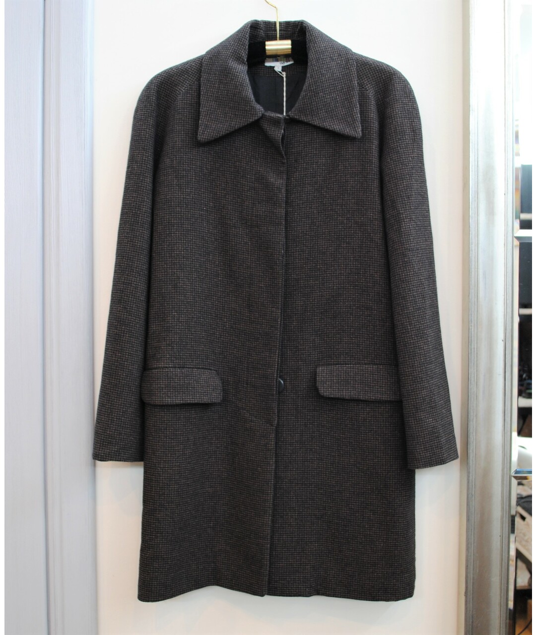BA&SH Коричневое шерстяное пальто, фото 7