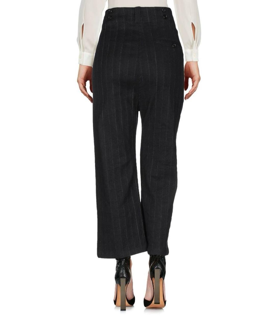 ANN DEMEULEMEESTER Черные шерстяные брюки широкие, фото 2