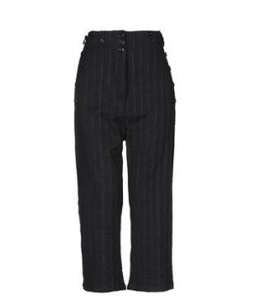 ANN DEMEULEMEESTER Черные шерстяные брюки широкие, фото 1