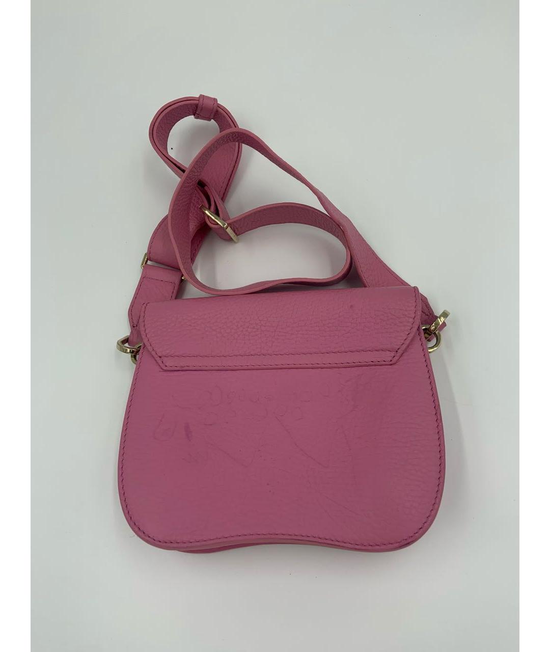 FURLA Розовая кожаная сумка через плечо, фото 2
