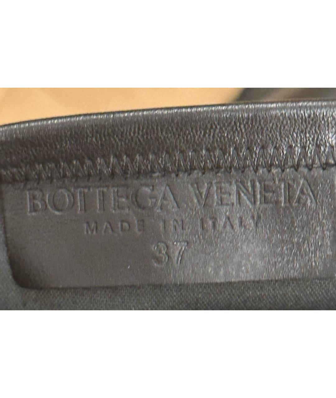 BOTTEGA VENETA Черные кожаные ботфорты, фото 6