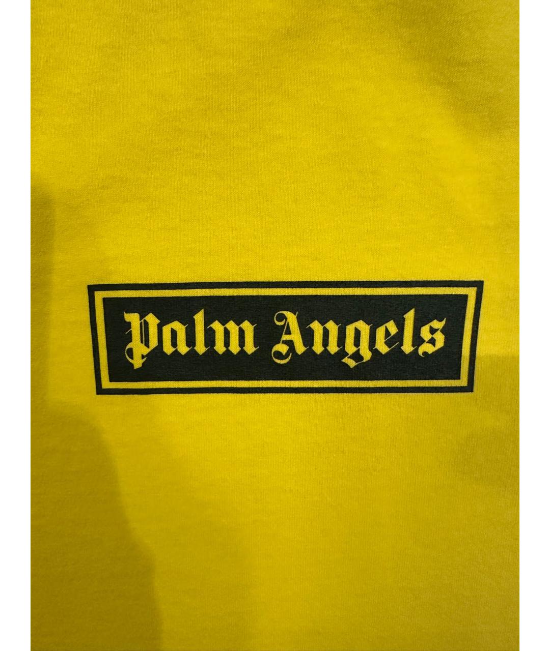 PALM ANGELS Желтая хлопковая футболка, фото 5