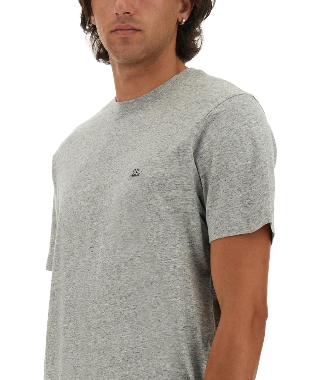 CP COMPANY Серая хлопковая футболка, фото 5