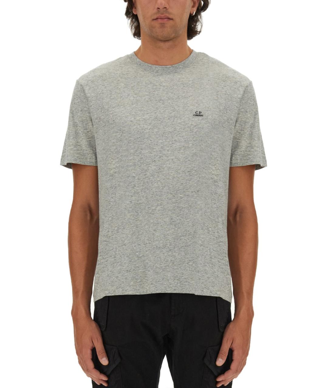 CP COMPANY Серая хлопковая футболка, фото 2