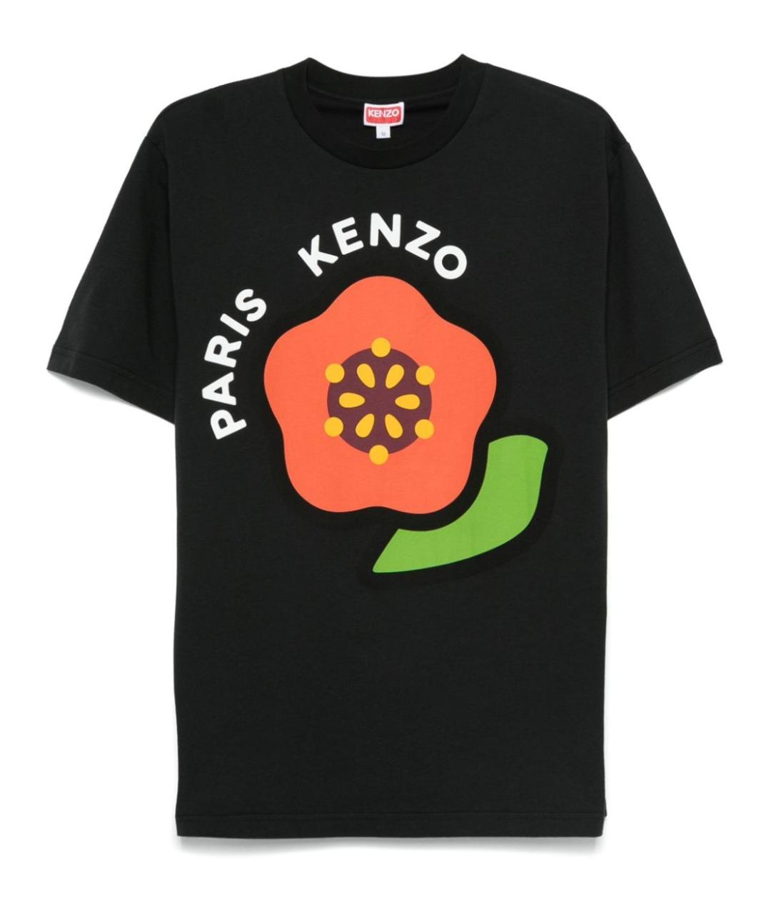 KENZO Черная хлопковая футболка, фото 1