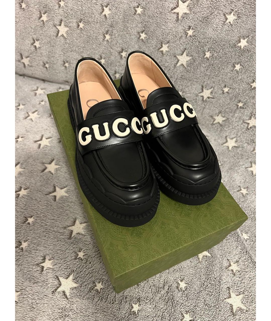 GUCCI Черные кожаные лоферы, фото 7