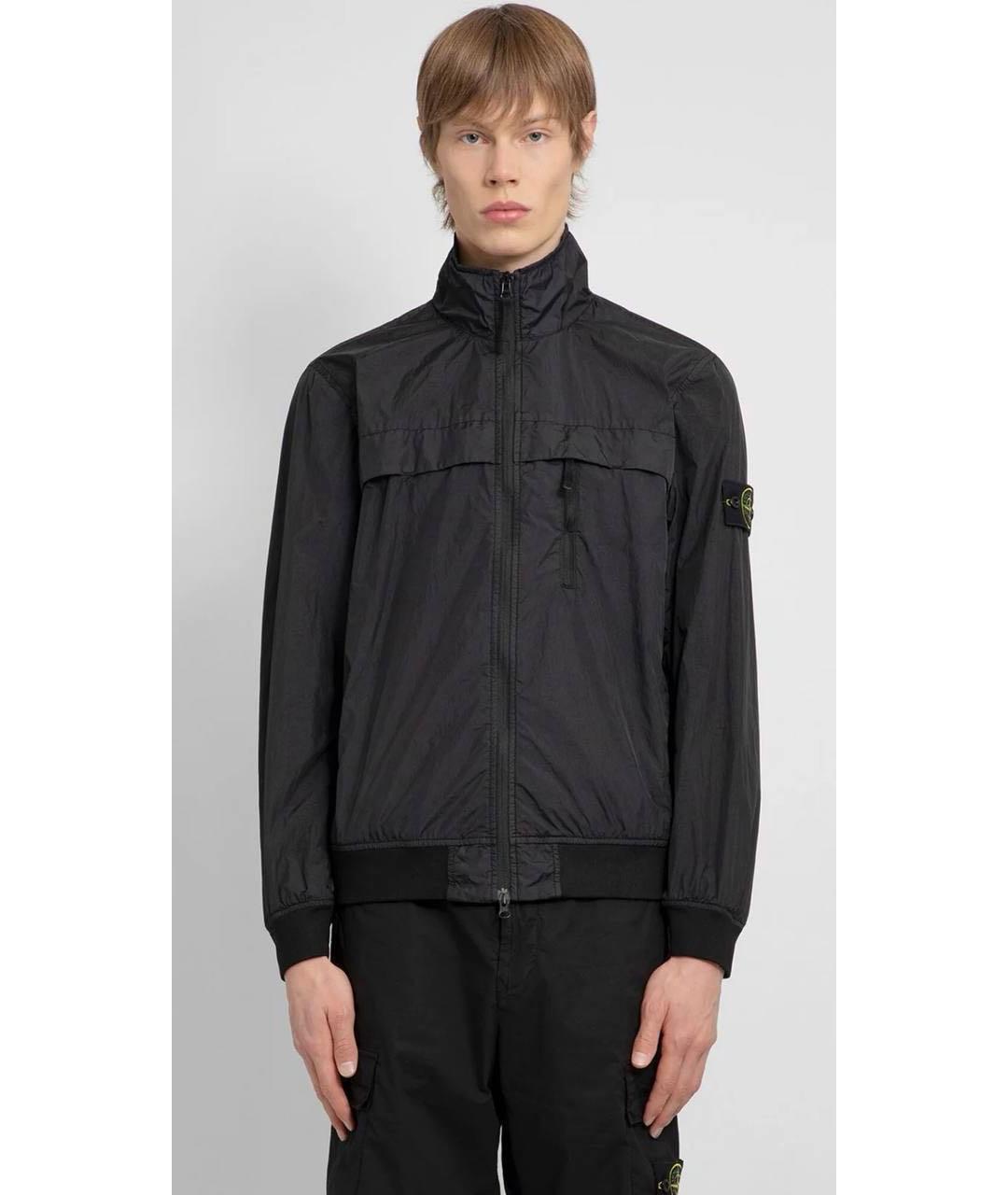 STONE ISLAND Черная полиамидовая куртка, фото 2