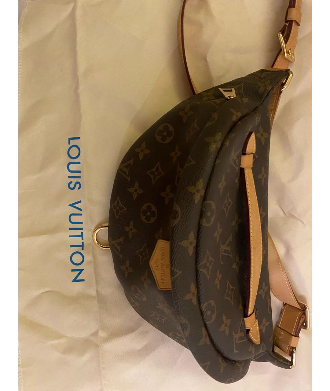 LOUIS VUITTON Коричневая поясная сумка, фото 5