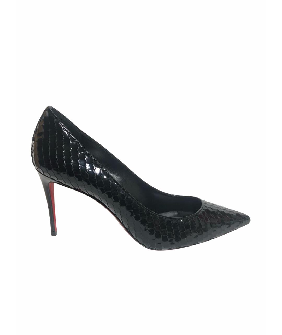 CHRISTIAN LOUBOUTIN Черные туфли из лакированной кожи, фото 1